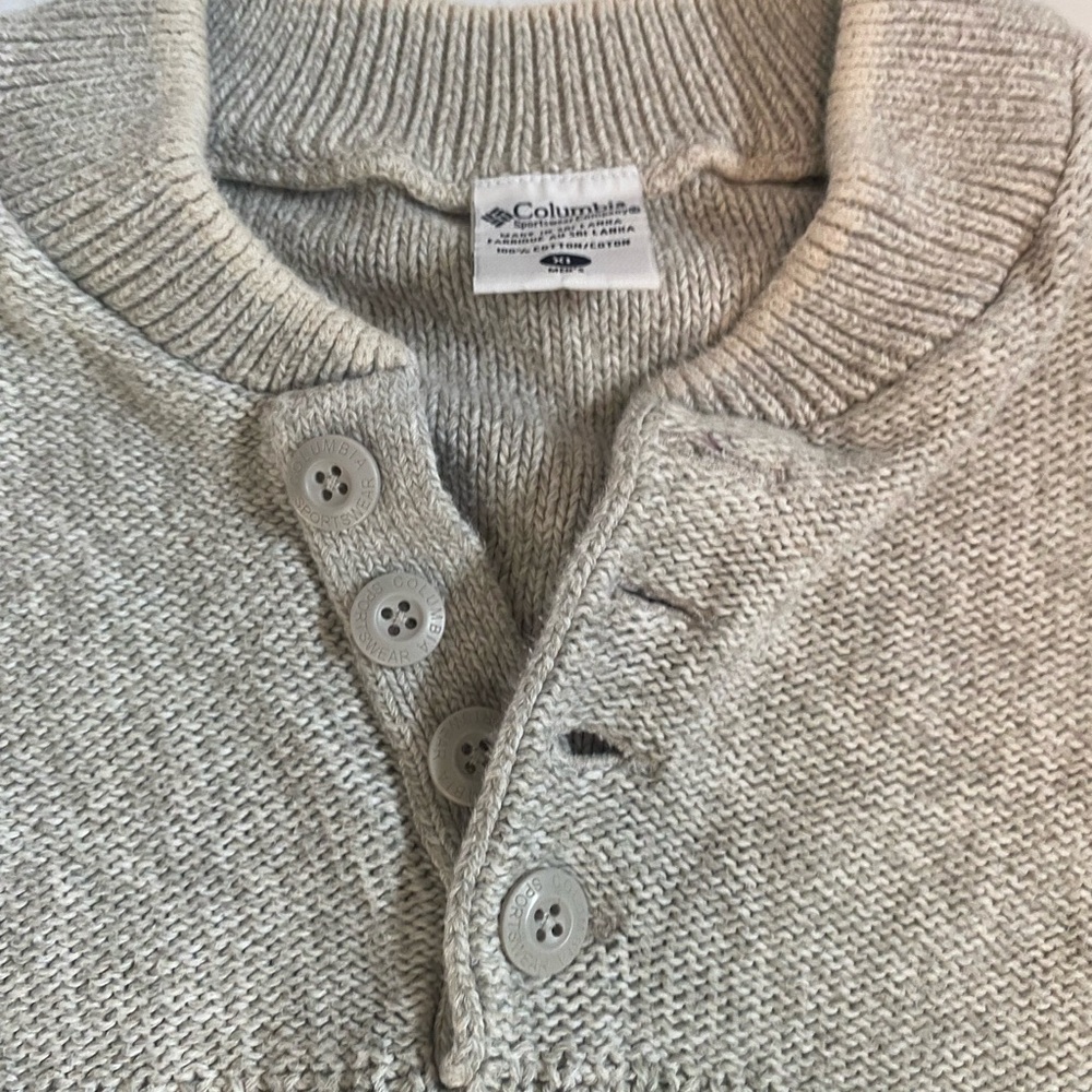 Mens Columbia knit pullover sweater beige size XL - Picture 3 of 6